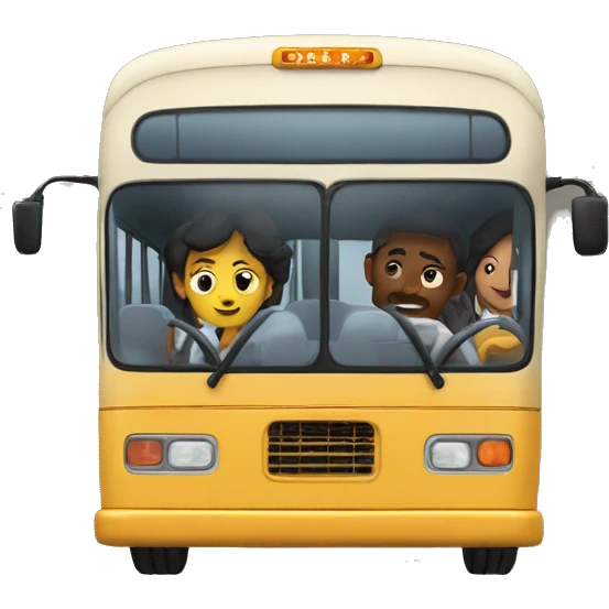 the arrived of the bus emoji