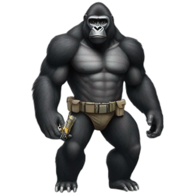 Macine-Gun-Gorilla emoji