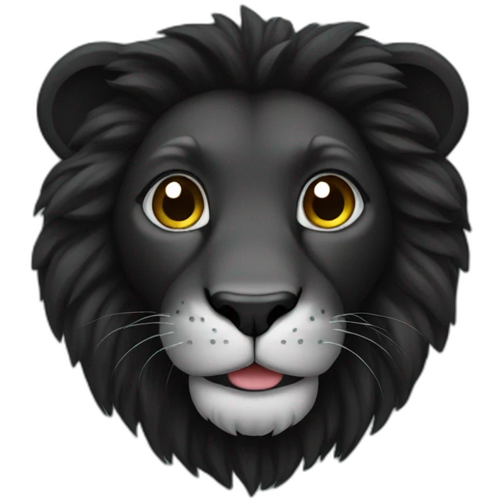 cute black Lion emoji