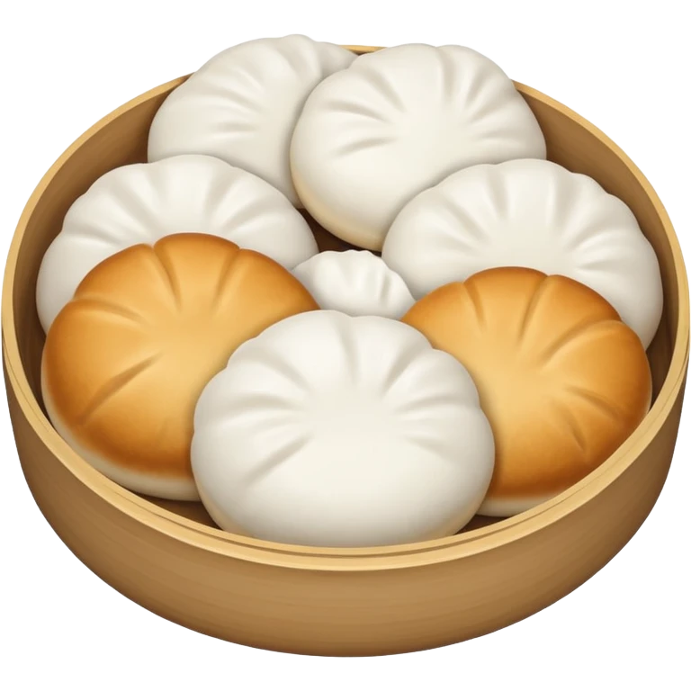 one NORMAL steamed bun WITH NO FACE!!! just a NORMAL STEAMED BUN!!! emoji