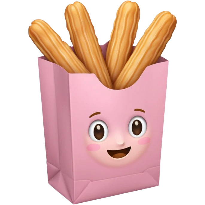 Churros in a pastel pink bag emoji