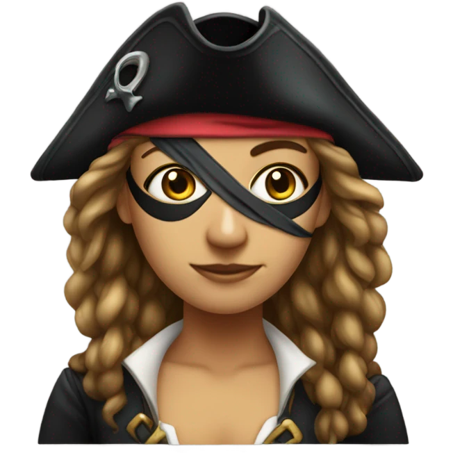 Female pirate with 1 eye emoji