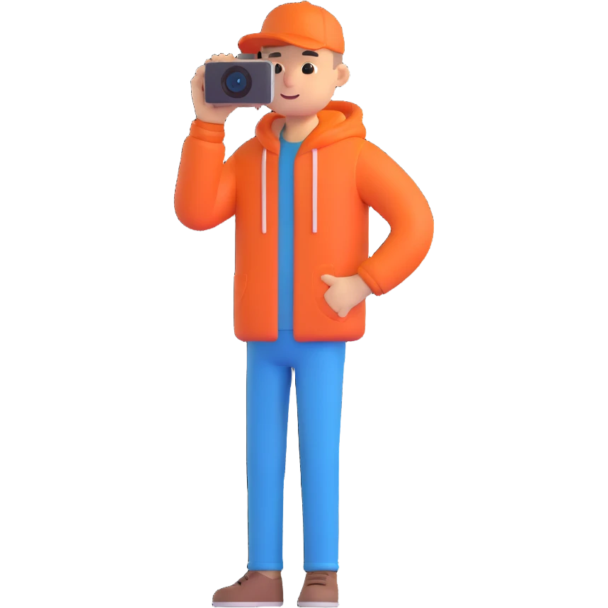 man taking a photo, simple background emoji