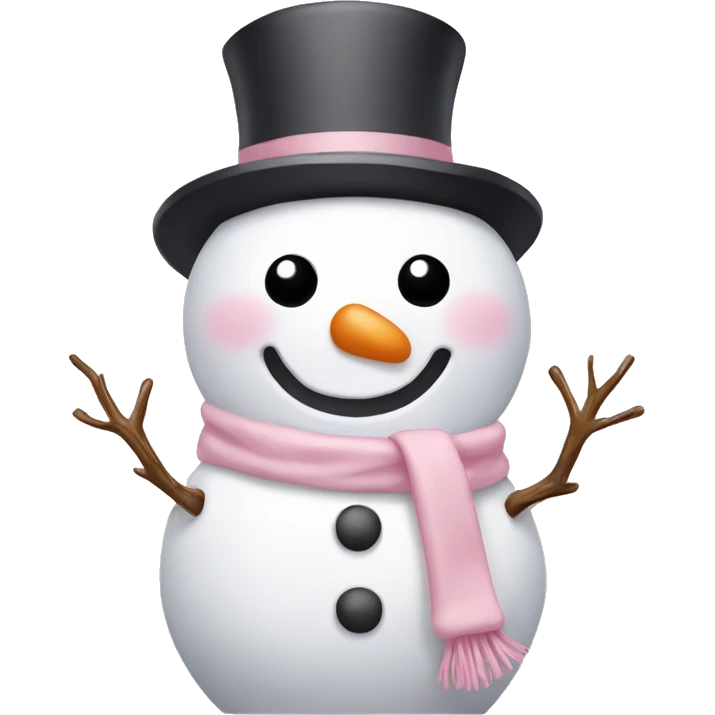 cute light pink snowman emoji