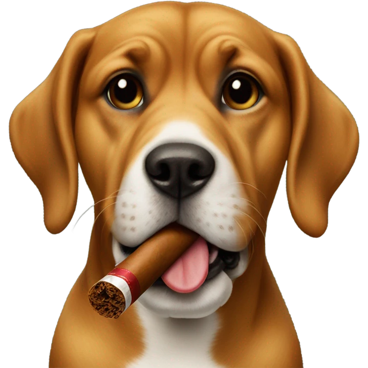 Dog with cigar  emoji