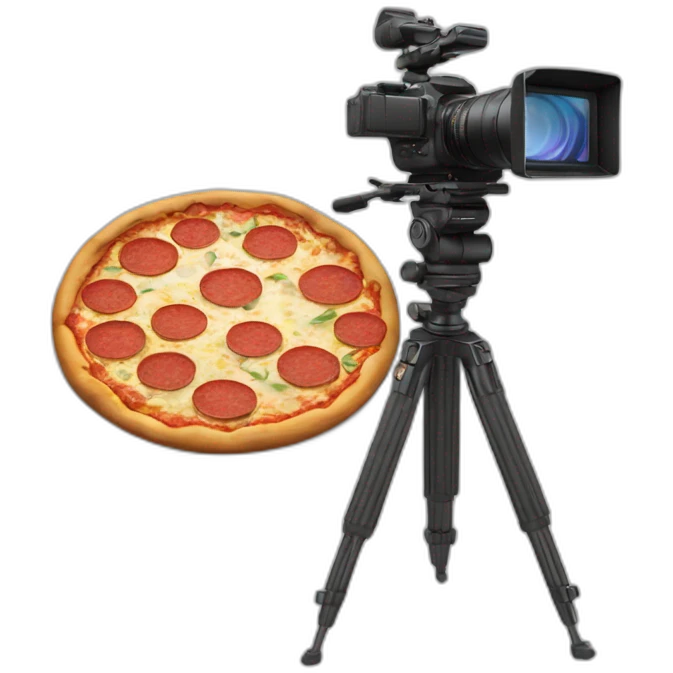 Cameraman qui filme une pizza emoji