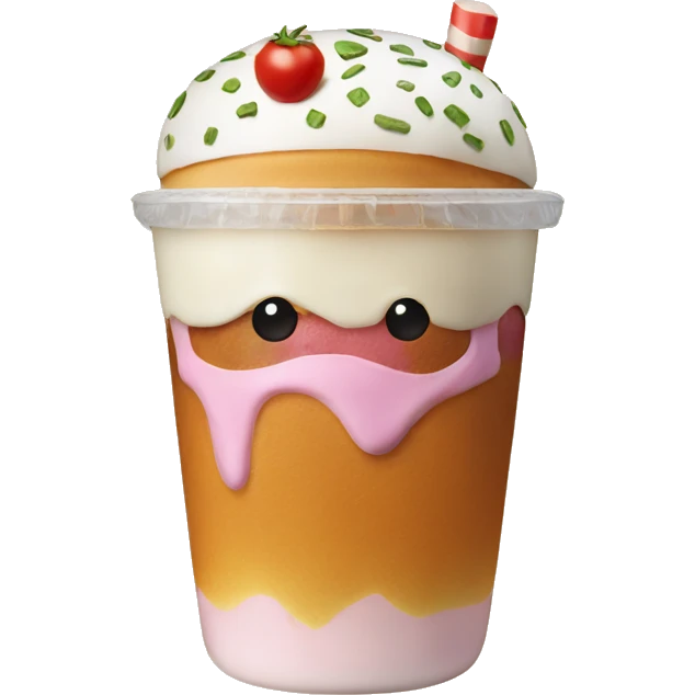burger in milkshake emoji