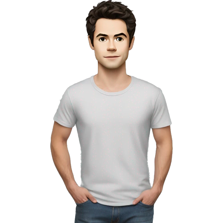 realistic Dylan O'Brien wearing tee emoji
