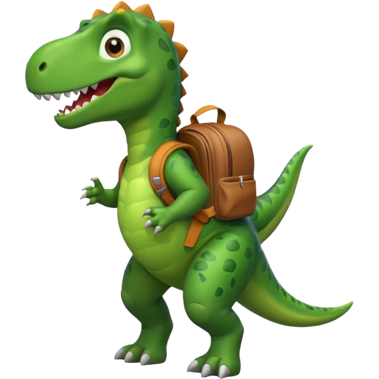 Dinosaur going to school  emoji