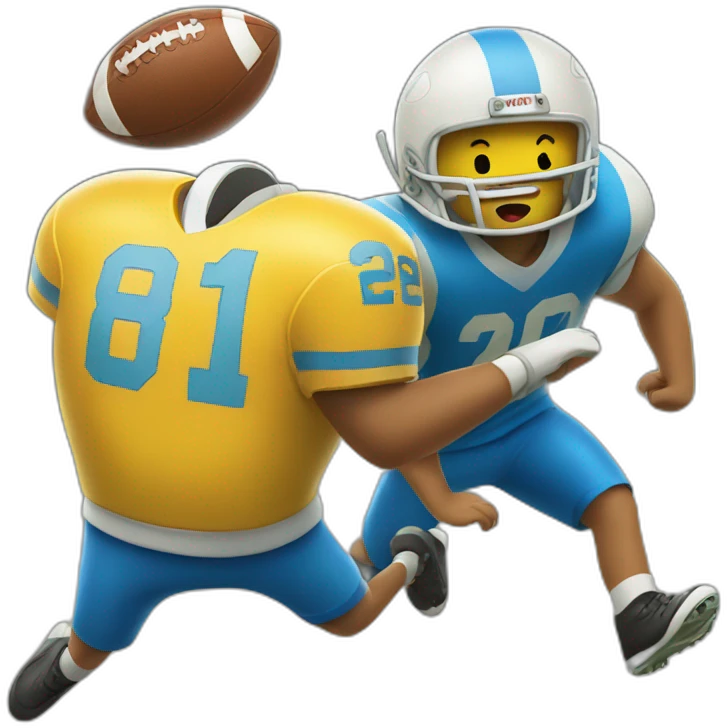 Jake and finn from adventure time playing football emoji