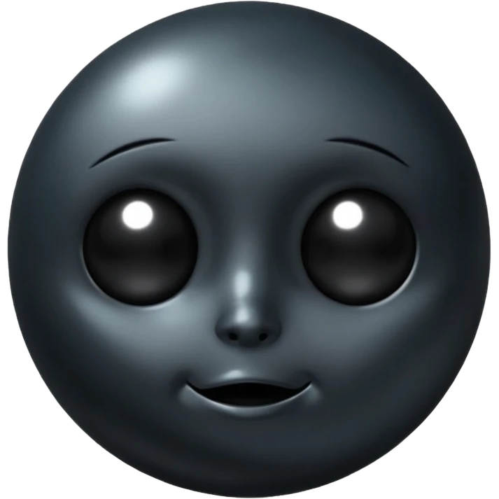 black pearl black colour solid black no eyes nose mouth  emoji