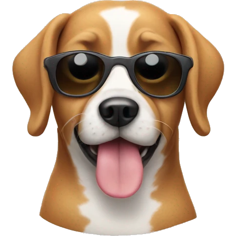 dog with sunglasses emoji