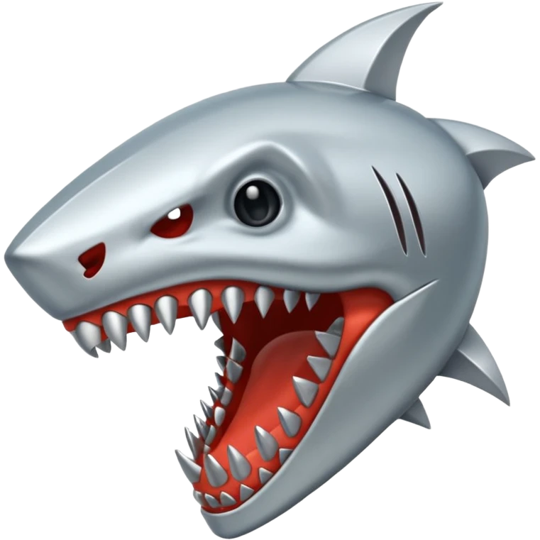 metallic jaw with teeth, nothing more, just teeth emoji