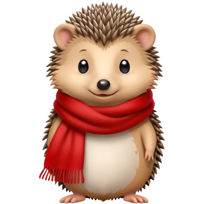 hedgehog wearing a scarf emoji