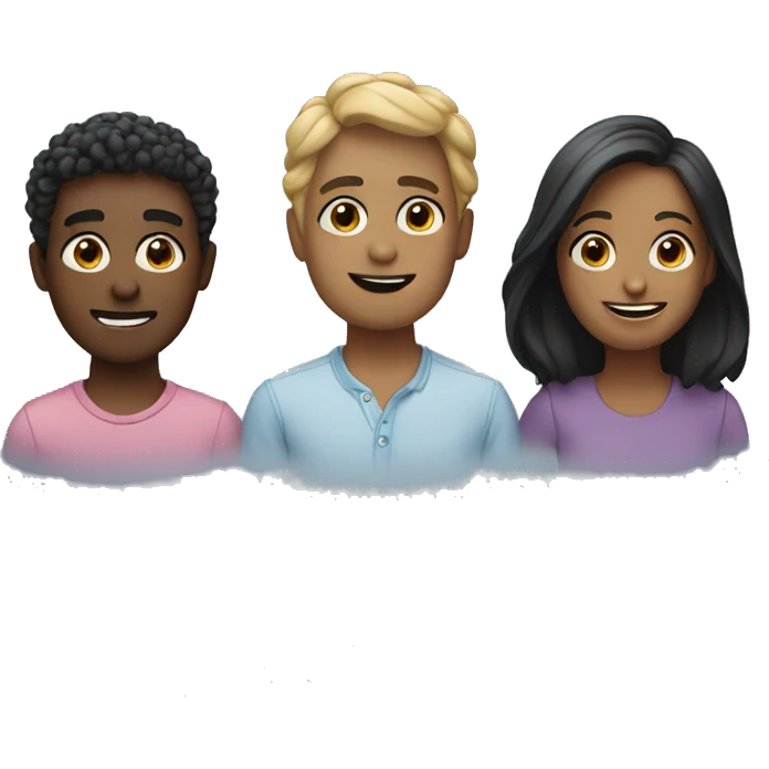 Three friends  emoji