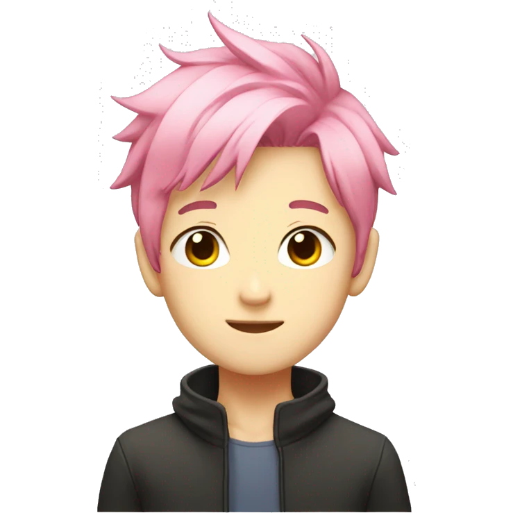anime boy with pink hair emoji