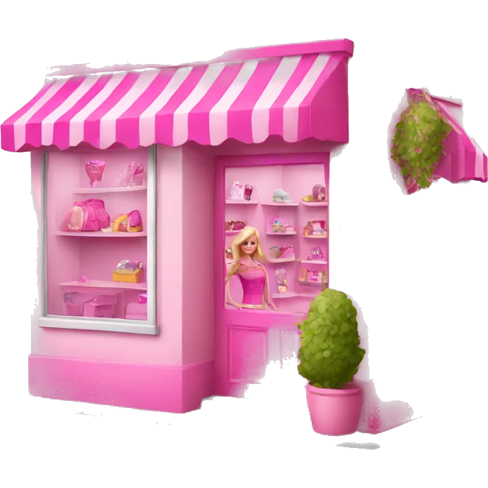 pink barbie shop emoji