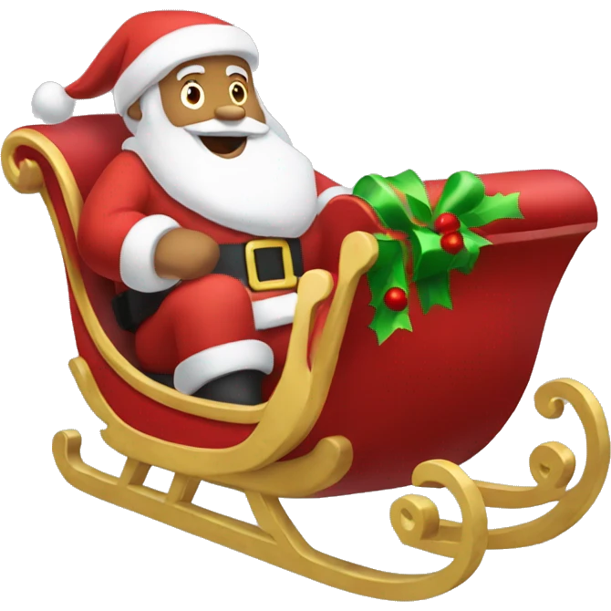 Santa’s sleigh emoji