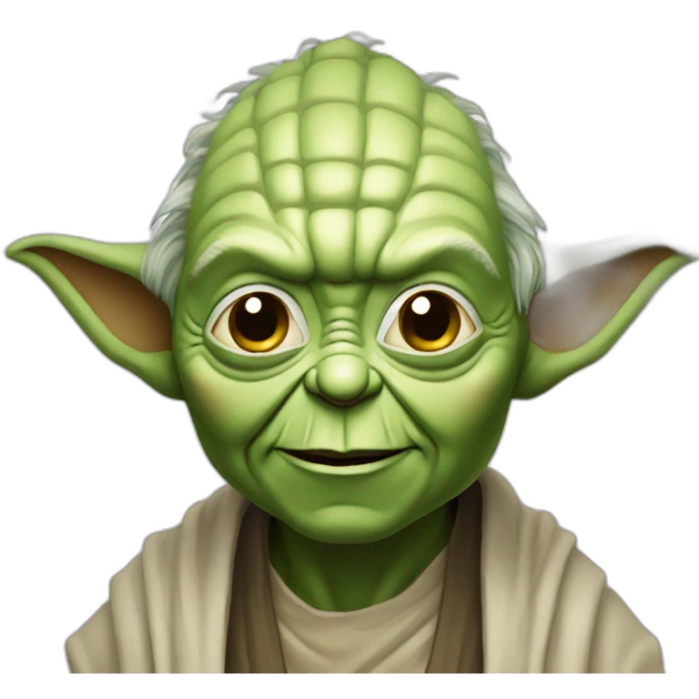 master yoda with big smile emoji