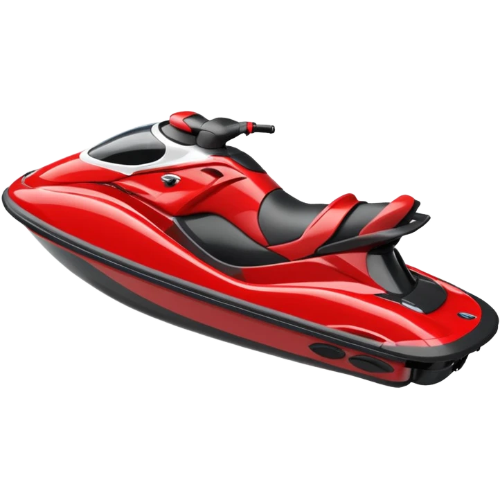 jet ski (red black and white) on the sea emoji