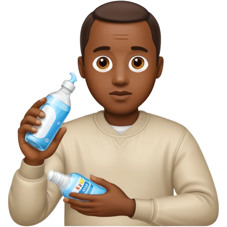 Diddy holding baby oil emoji