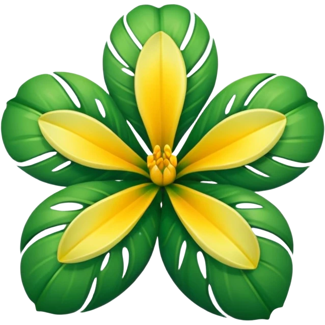 Tropical green flower emoji