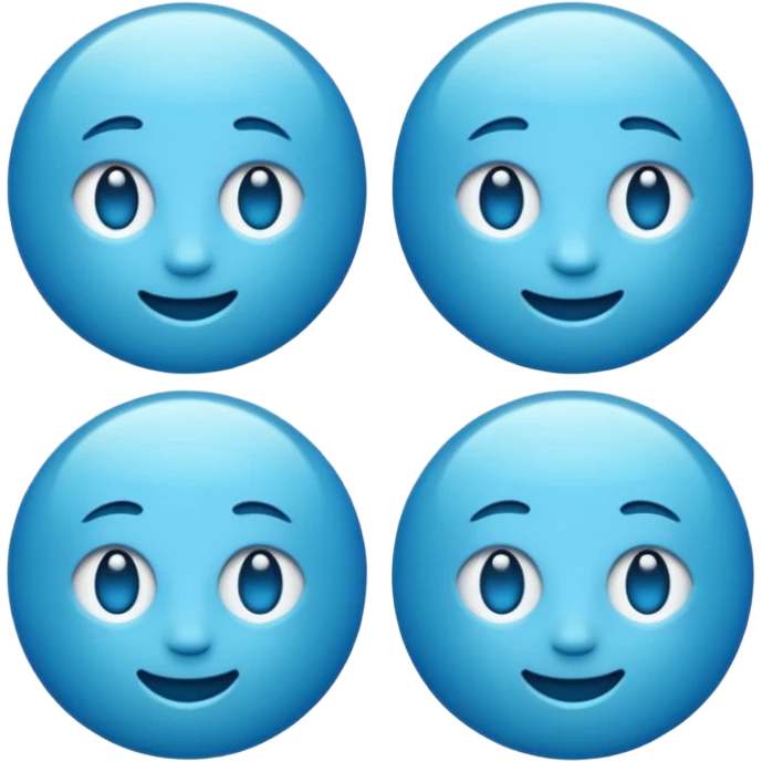 Blue four emoji