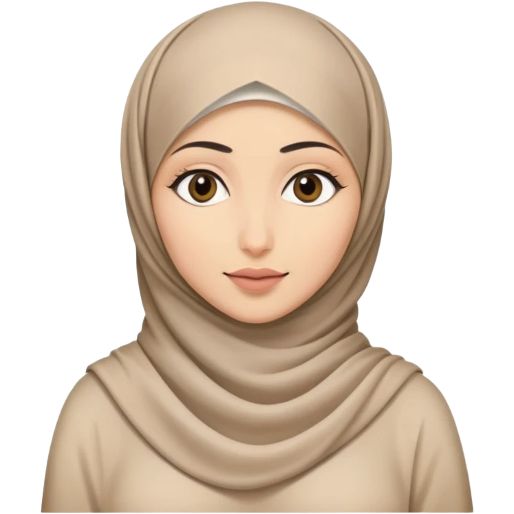 Голая женщина в хиджабе в полный рост  emoji