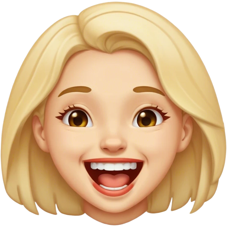 chica riéndose muy fuerte emoji