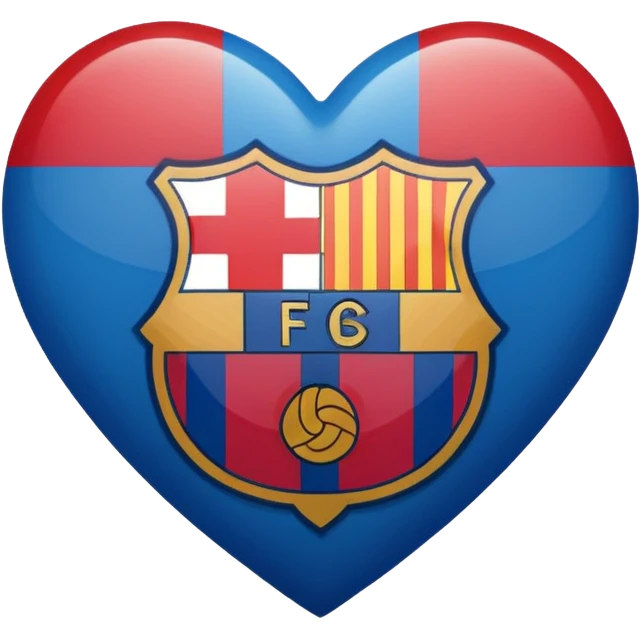 Barcelona Logo in heart emoji