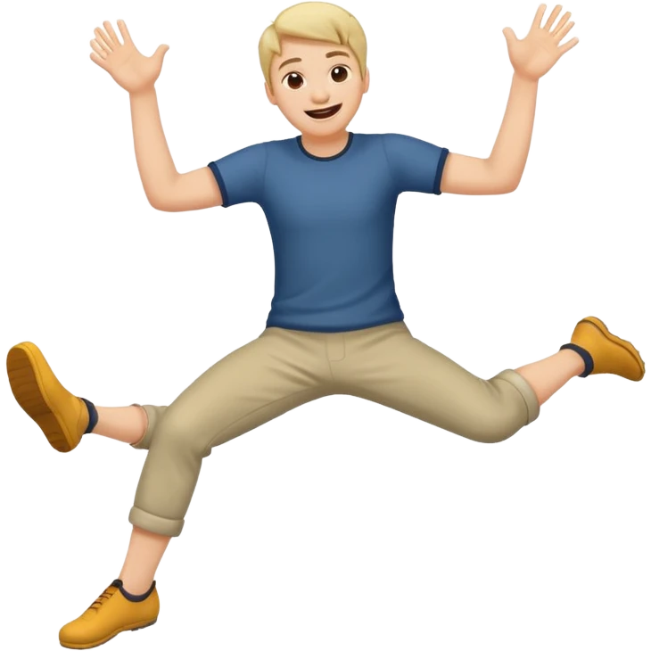 Giggling while kicking feet in the air emoji