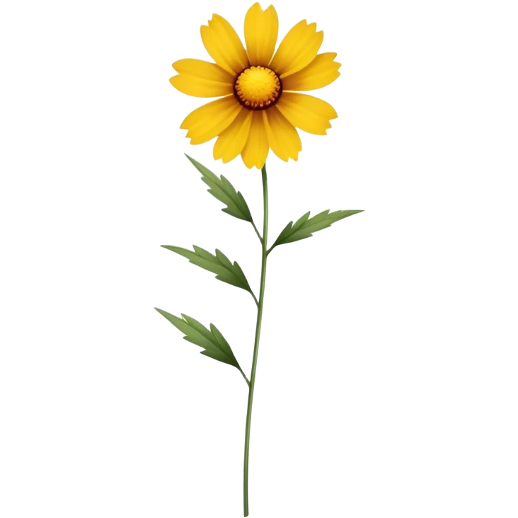single Coreopsis, straight stem emoji