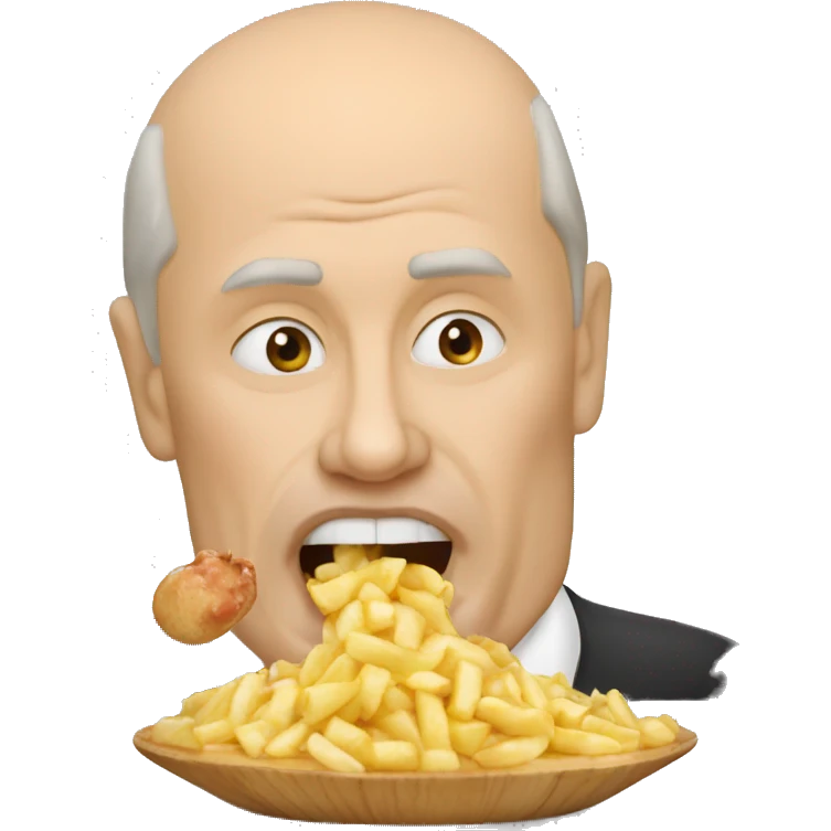 vladimir poutine qui mange de la poutin emoji