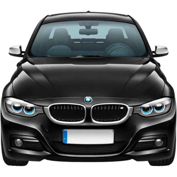 Une bmw serie 3 noir emoji