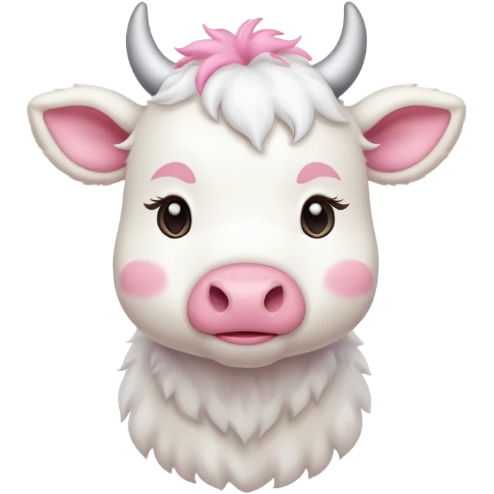 baby white cow emoji