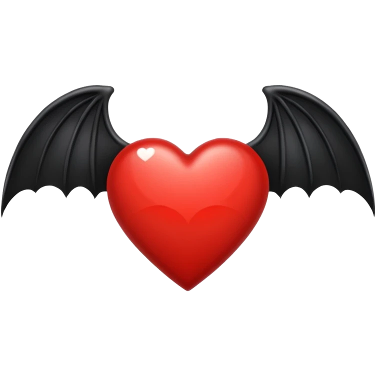 heart with black bat wings emoji