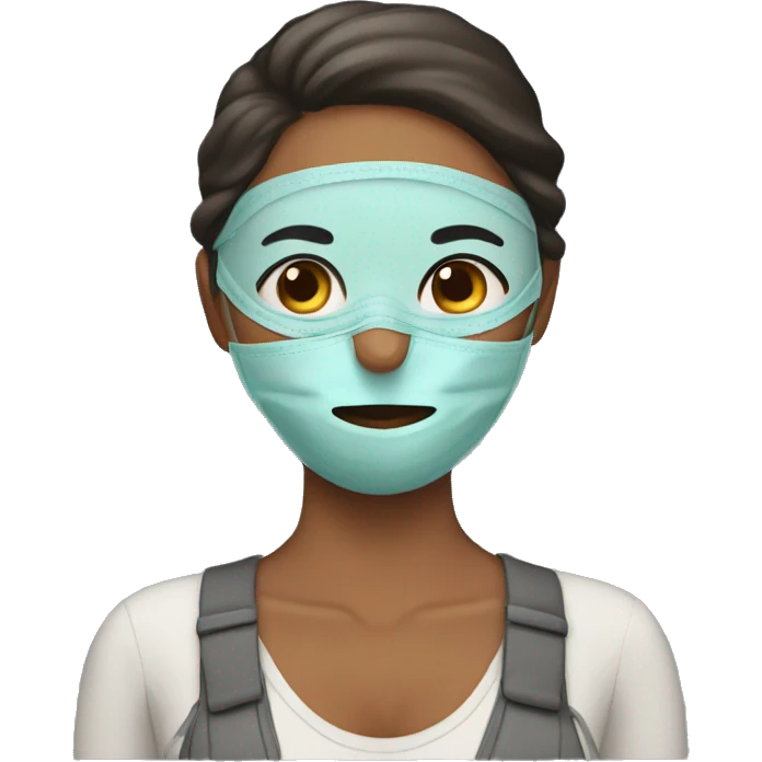woman with a mask pack emoji
