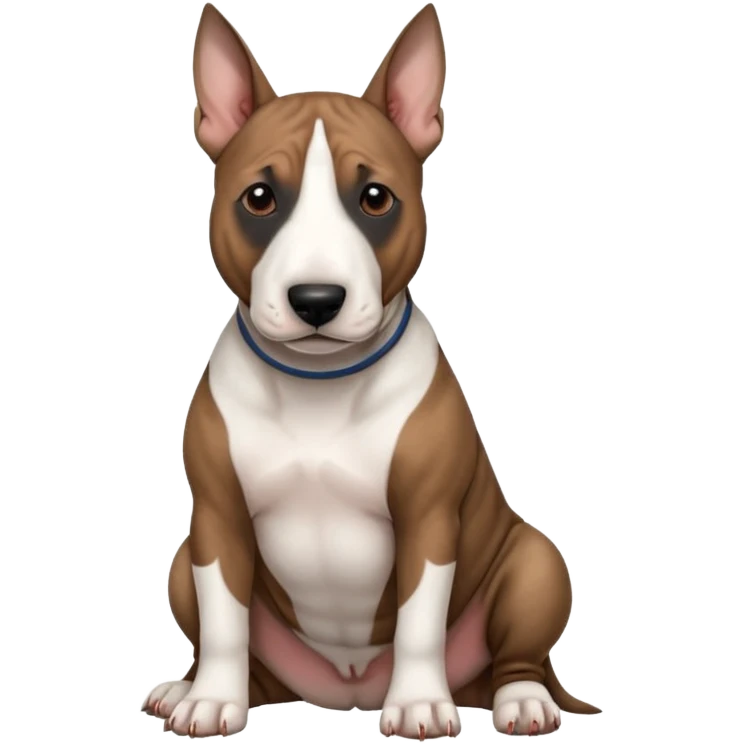 brindle english bull terrier sitting down emoji