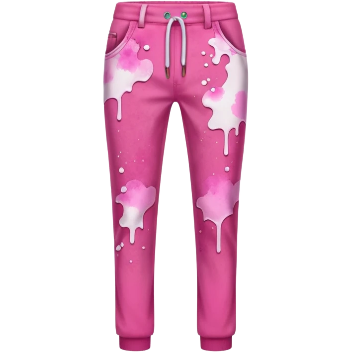 paint splashed pink pants emoji