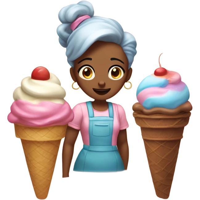 a seemingly cute, yet anxious woman who owns an ice cream parlor, being the local candy maker of her town. She is the protagonist of Sugary Spire. It's all a facade to her more abrasive and envious personality. emoji
