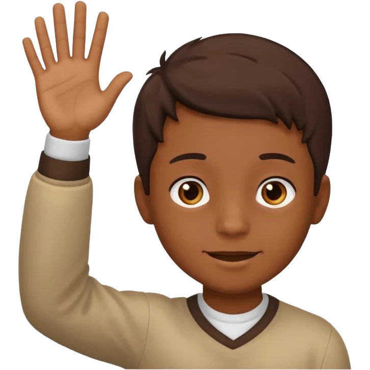 generate emoji of boy saying hii emoji