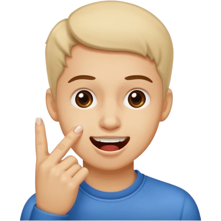 Emoji gêne et content qui mort un seule ongle emoji