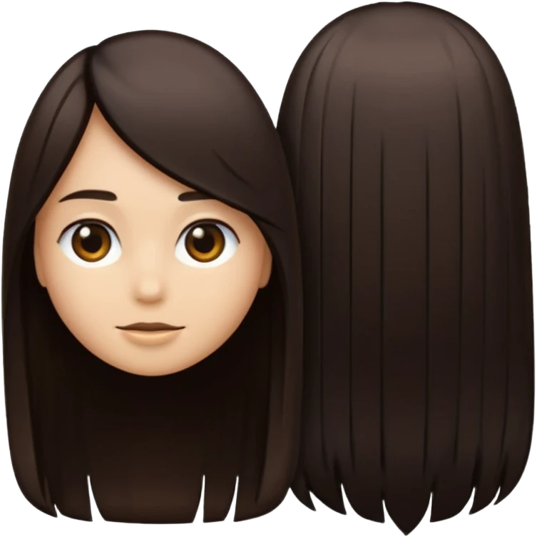 cabelo liso emoji