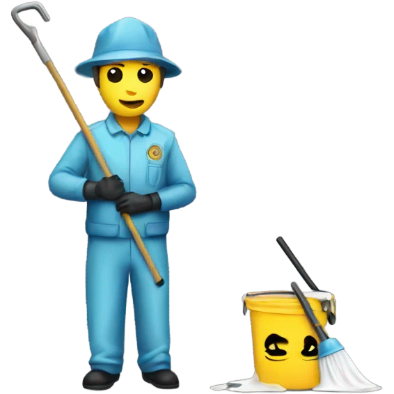 Crime scene cleaner emoji