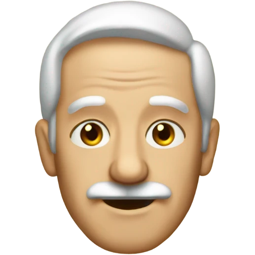 Old beardless man with a Christmas paper hat  emoji
