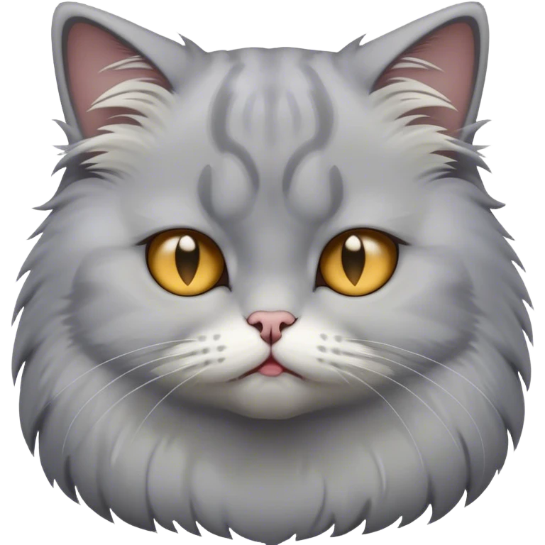 gray cat sitting sad crying emoji
