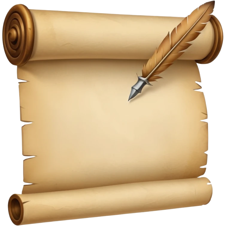 свиток пергамента с пером emoji