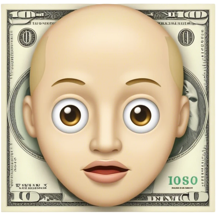 Money with eyes and mouth  emoji