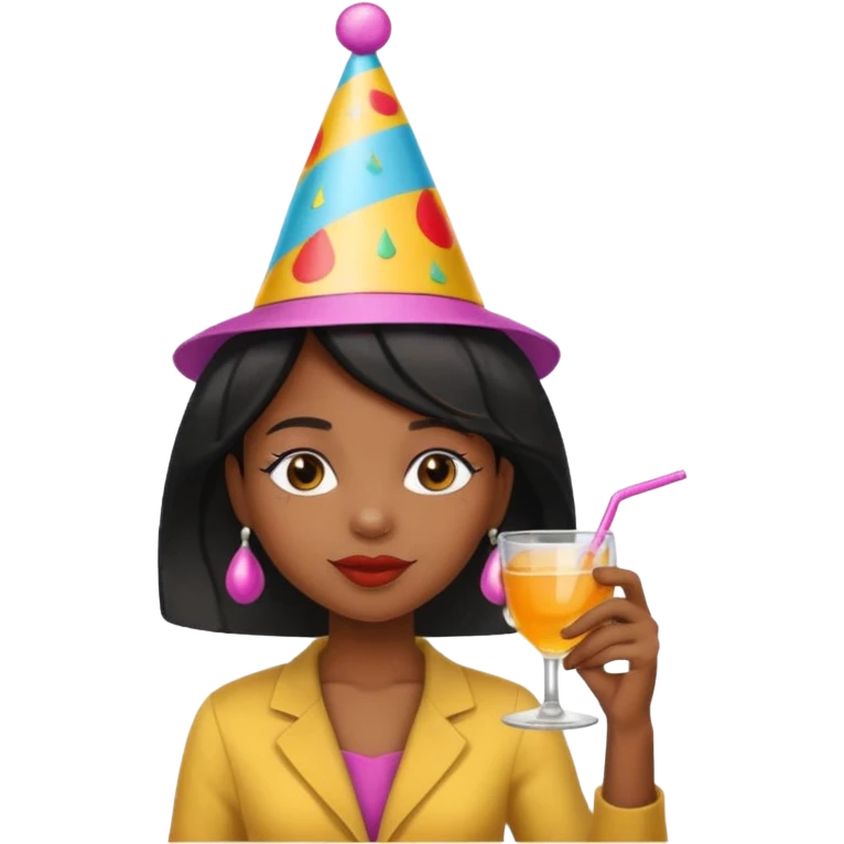 Black girl partying with Tito’s emoji