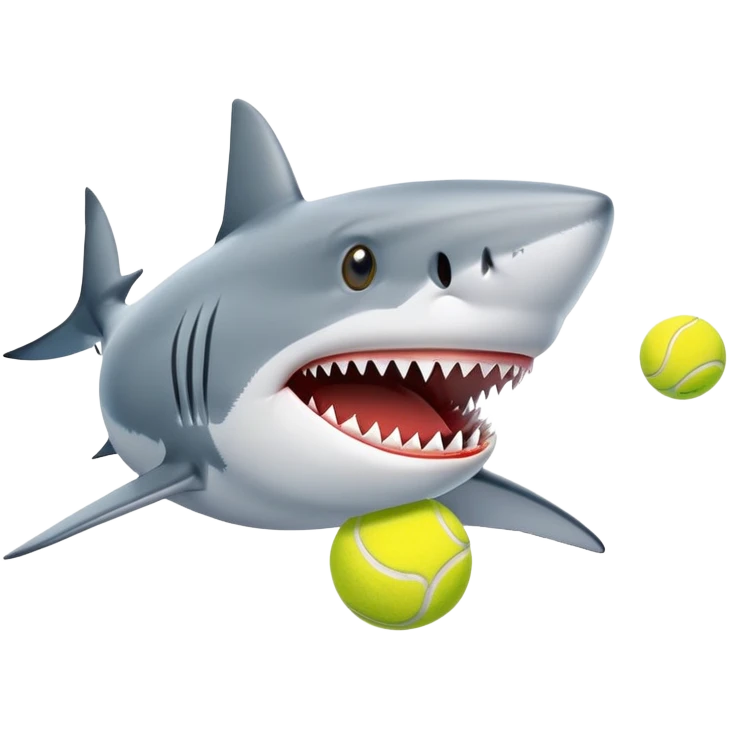 Shark and tenis emoji